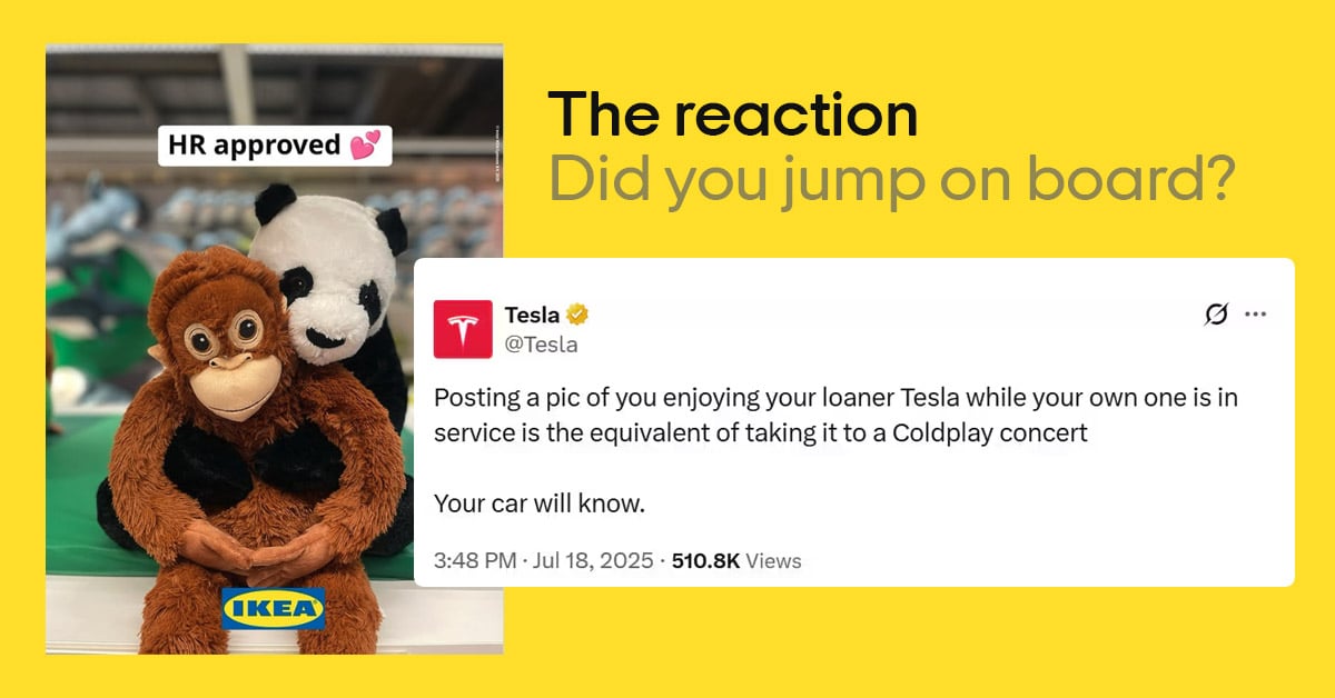 The Coldplay “Kiss Cam” moment with Astronomer’s CEO and HR lead offers a marketing lesson in real-time viral dynamics.